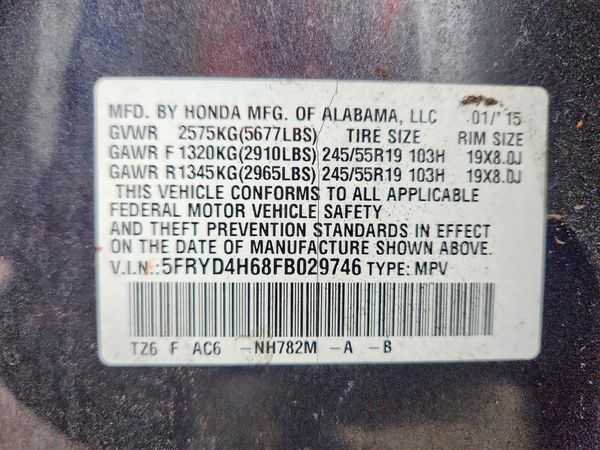 2015 ACURA MDX SH-AWD Tech Ent
