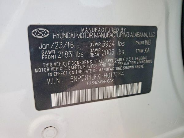 2017 HYUNDAI ELANTRA