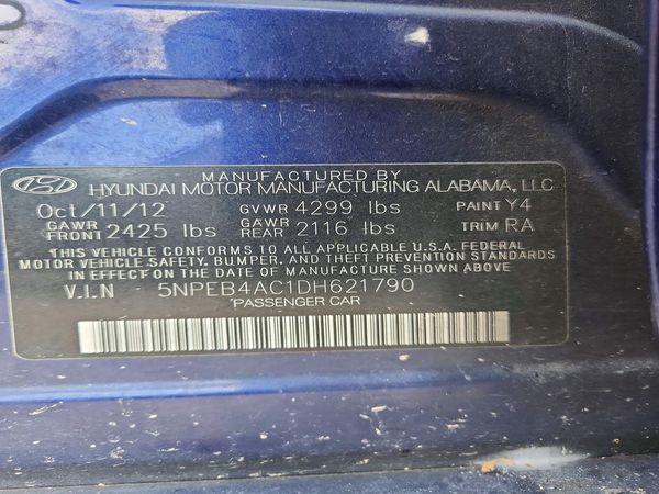 2013 HYUNDAI SONATA