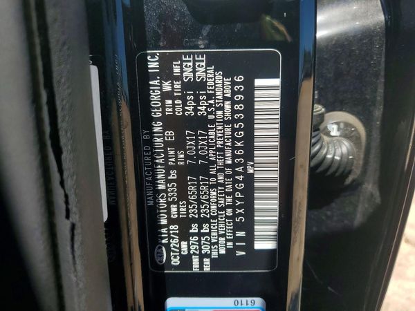 2019 KIA SORENTO L, LX, S