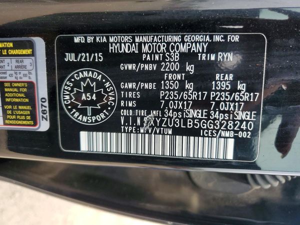 2016 HYUNDAI SANTA FE SPORT