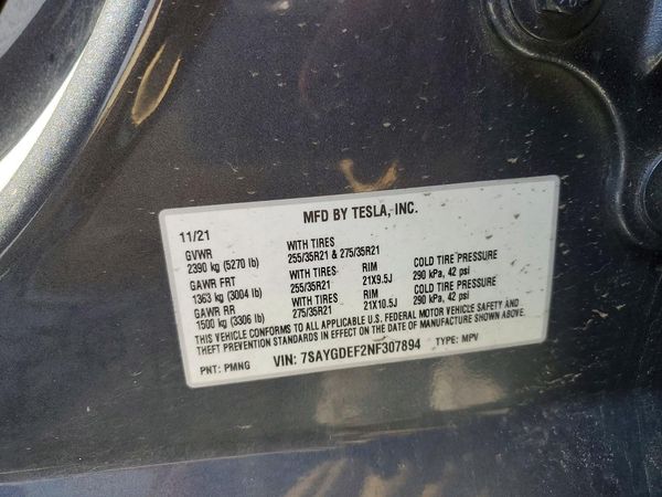 2022 TESLA MODEL Y