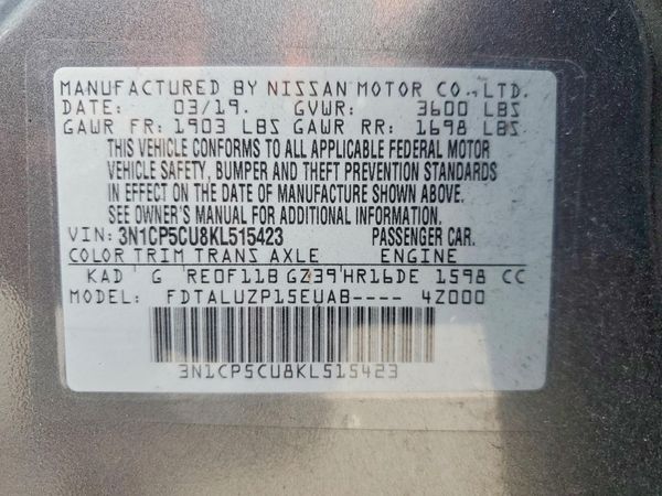 2019 NISSAN KICKS