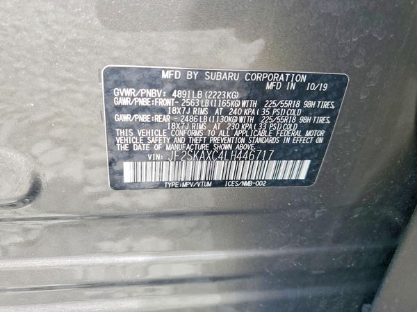 2020 SUBARU FORESTER Trg+ES+NAVI(HK)+KA