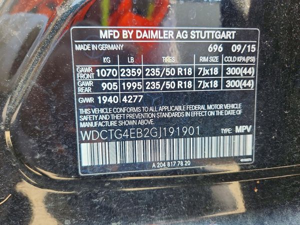 2016 MERCEDES-BENZ GLA GLA250