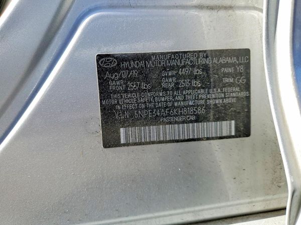 2019 HYUNDAI SONATA