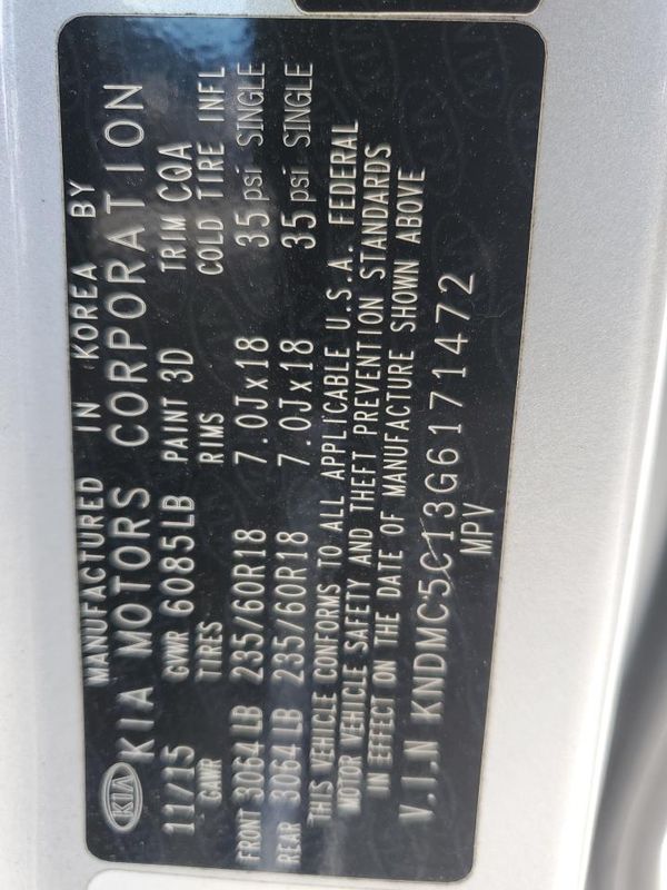 2016 KIA SEDONA