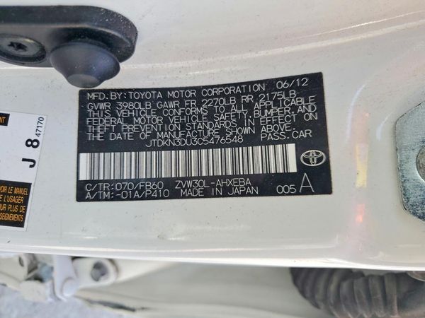 2012 TOYOTA PRIUS