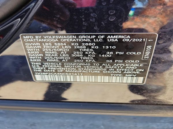 2022 VOLKSWAGEN ATLAS 4Motion SEL