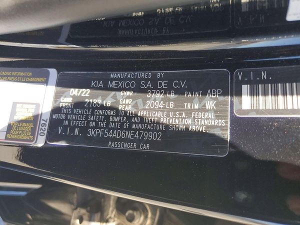 2022 KIA FORTE GT Line