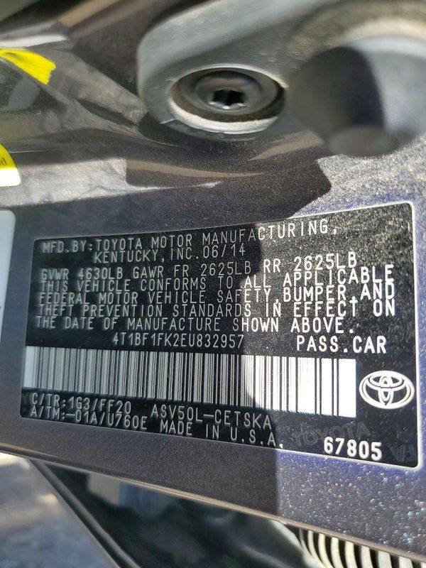 2014 TOYOTA CAMRY