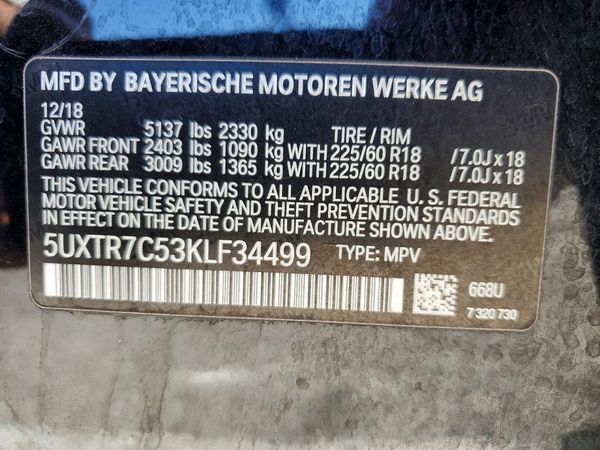 2019 BMW X3 sDrive30i