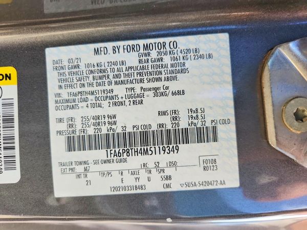 2021 FORD MUSTANG I4 Coupe