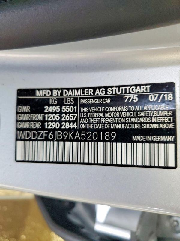 2019 MERCEDES-BENZ E-CLASS E450-4M — VINS
