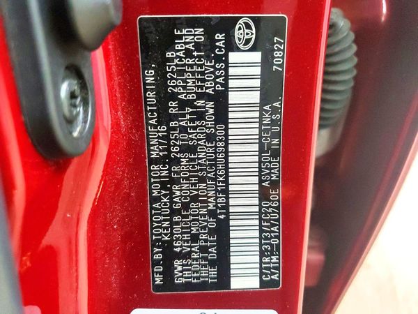 2017 TOYOTA CAMRY LE/SE/XLE/XSE