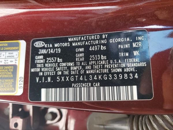 2019 KIA OPTIMA LX, S