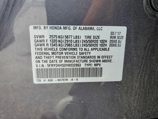 2017 ACURA MDX SH-AWD (Tech)