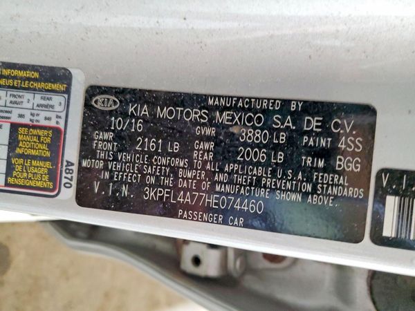 2017 KIA FORTE LX Popular, S