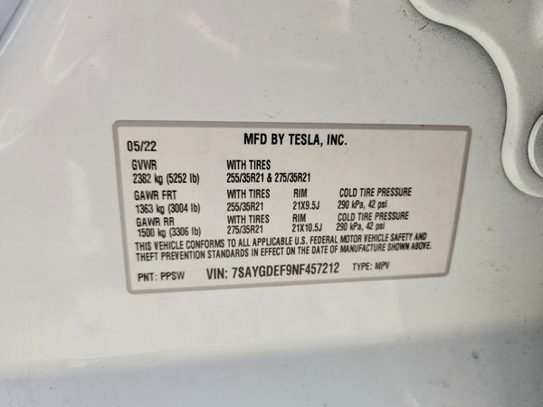 2022 TESLA MODEL Y