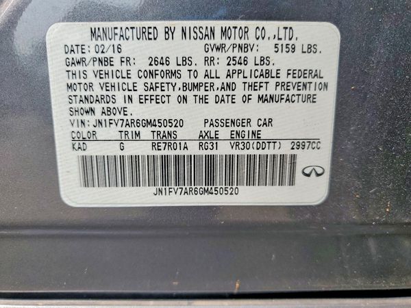 2016 INFINITI Q50