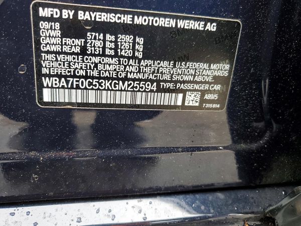 2019 BMW 750