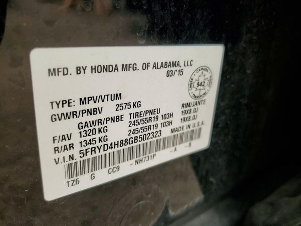 2016 ACURA MDX Elite