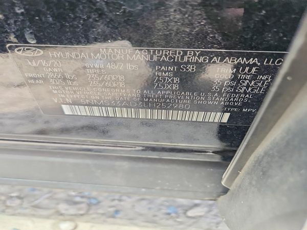 2020 HYUNDAI SANTA FE SEL