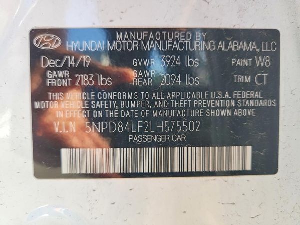 2020 HYUNDAI ELANTRA