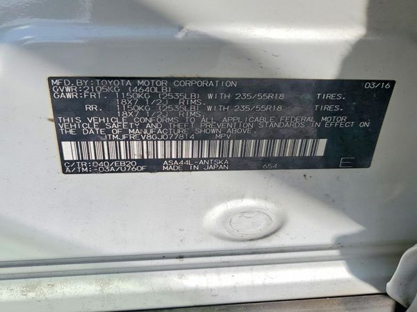 2016 TOYOTA RAV4 SE (S Grade)