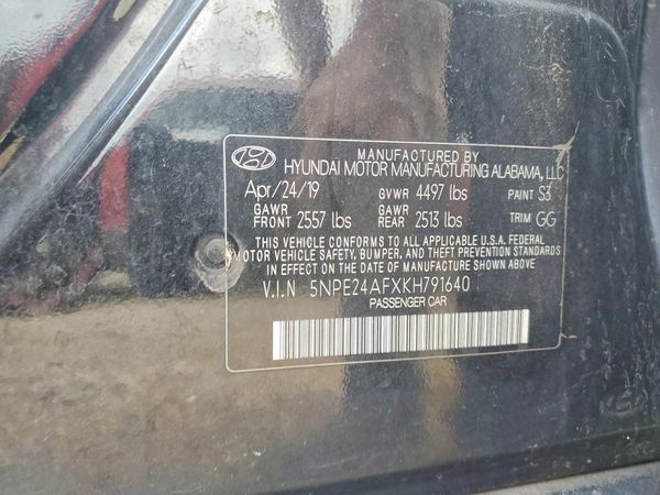 2019 HYUNDAI SONATA Eco Turbo, SE