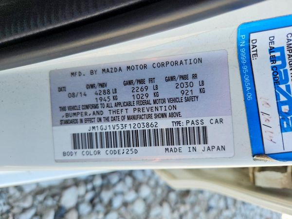 2015 MAZDA 6 Touring/GS
