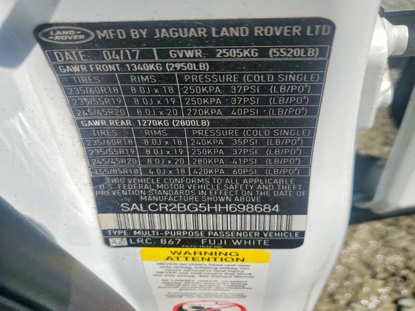 2017 LAND ROVER DISCOVERY SPORT HSE