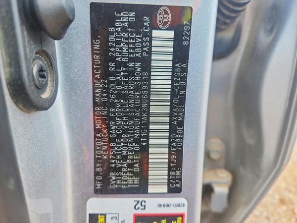 2022 TOYOTA CAMRY SE