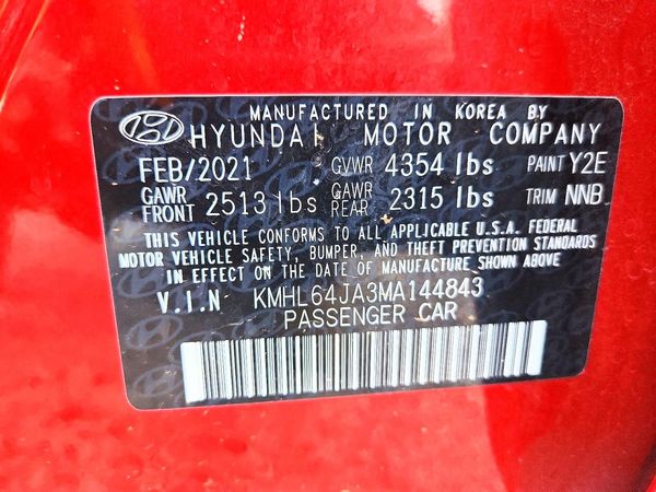 2021 HYUNDAI SONATA SEL