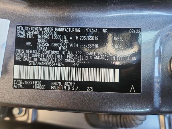 2022 TOYOTA HIGHLANDER