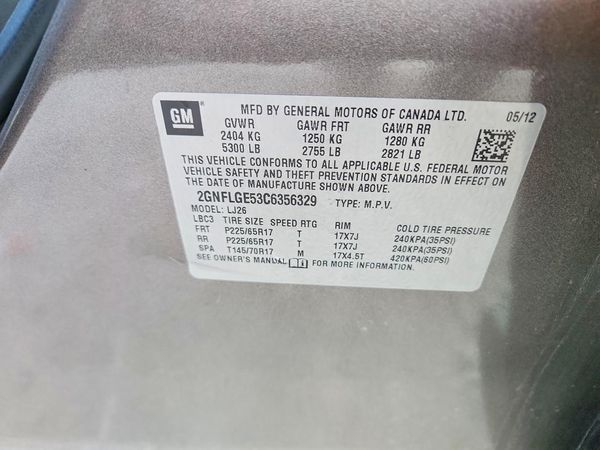 2012 CHEVROLET EQUINOX LTZ