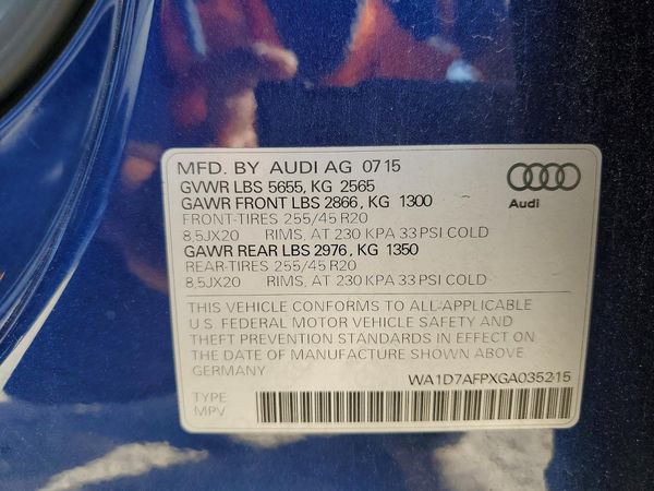 2016 AUDI Q5