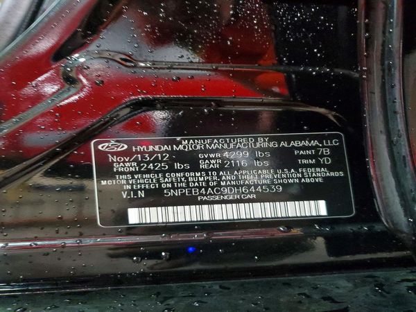 2013 HYUNDAI SONATA