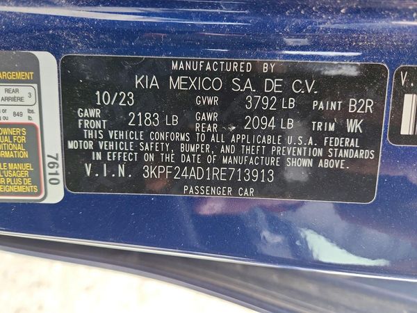2024 KIA FORTE LX, LXS