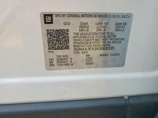 2019 CHEVROLET EQUINOX LT (2FL)