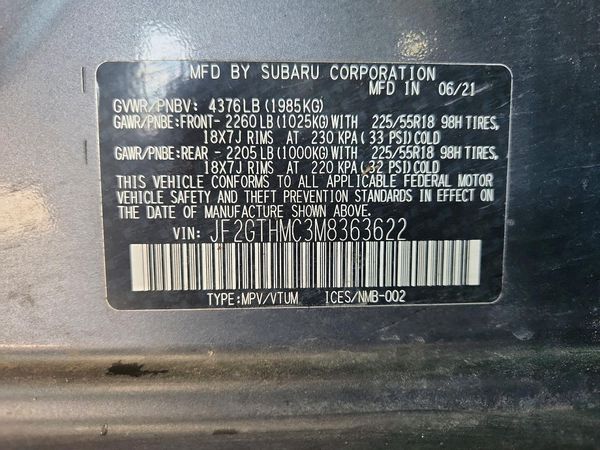 2021 SUBARU CROSSTREK Limited+ES+BSD