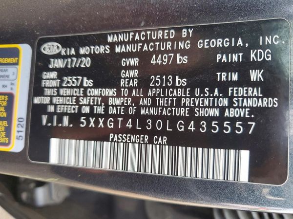 2020 KIA OPTIMA LX, S, SE