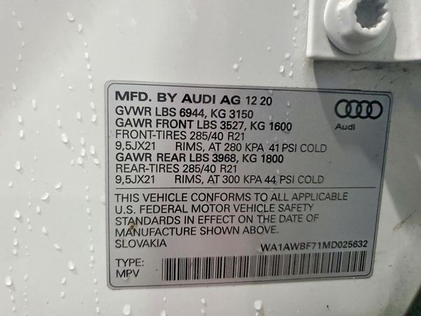 2021 AUDI SQ7 quattro Premium Plus
