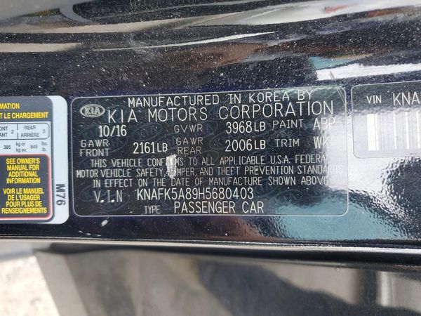 2017 KIA FORTE5 LX