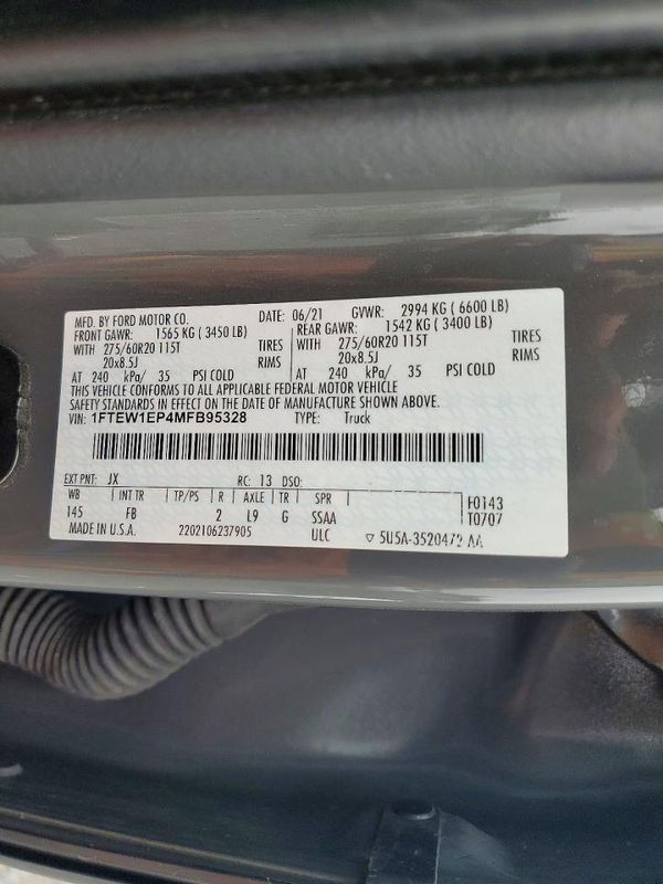 2021 FORD F150