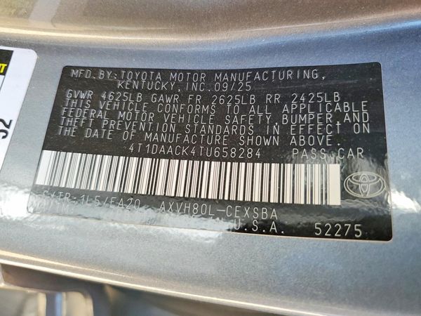 2026 TOYOTA CAMRY