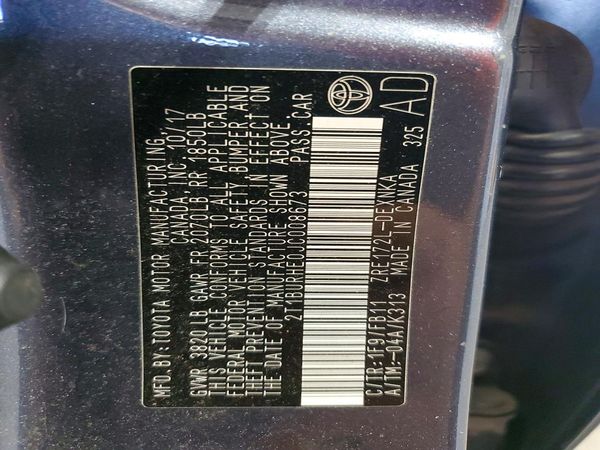 2018 TOYOTA COROLLA L/LE/SE/XLE/XSE — VINS