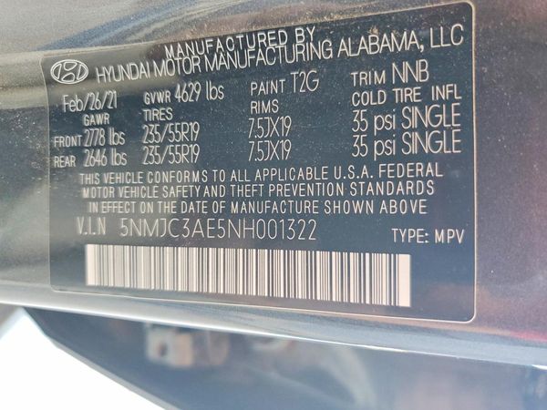 2022 HYUNDAI TUCSON SEL Premium Pkg
