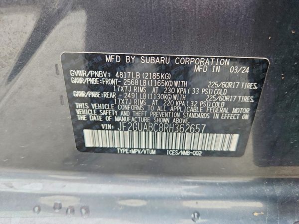 2024 SUBARU CROSSTREK Base