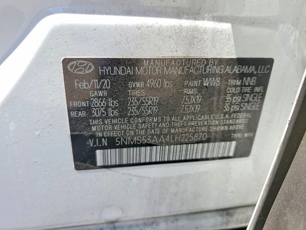 2020 HYUNDAI SANTA FE Limited